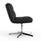 Merrick Lane Biel Mid-Back Height-Adjustable Stationary Armless Swivel Office Chair - Padded Upholstered Wide Back and Seat, Strong Frame